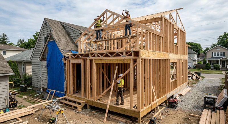 House Addition Framing in Wilmington, NC