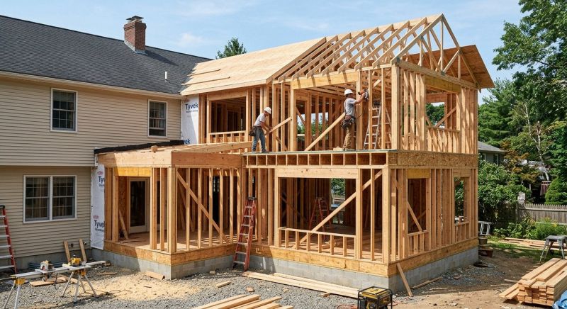 House Addition Framing in Wilmington, NC